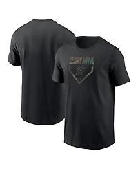 Nike Men's Black Miami Marlins Camo T-Shirt