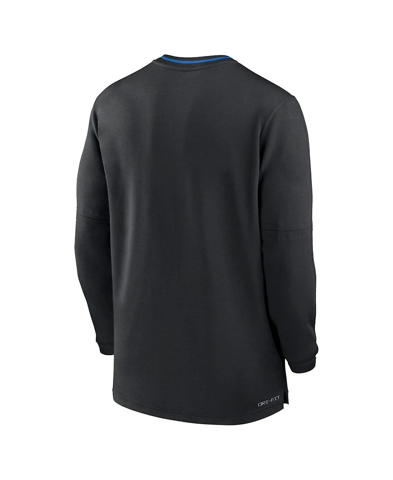 Jordan Men's Black Ucla Bruins 2024 Sideline Coach Performance Half-Zip Long Sleeve Top