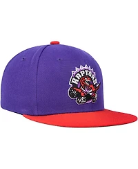 Mitchell & Ness Big Boys and Girls Purple/Red Toronto Raptors Two-Tone Snapback Hat