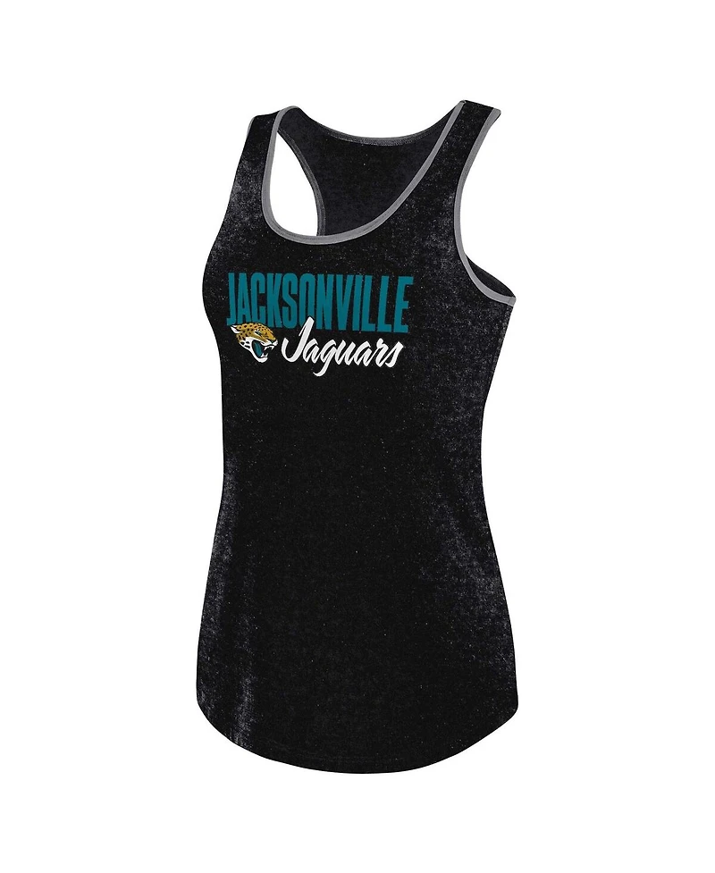 Fanatics Women's Heather Black Jacksonville Jaguars Plus Fuel Tank Top