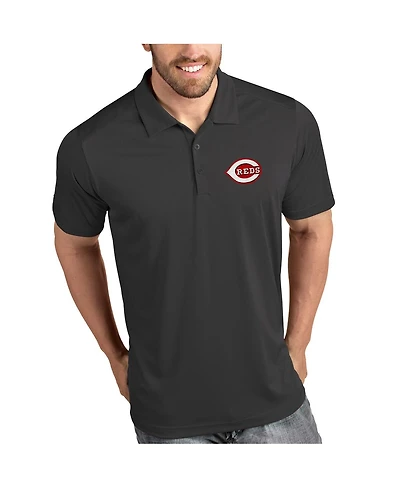 Antigua Men's Gray Cincinnati Reds Tribute Polo