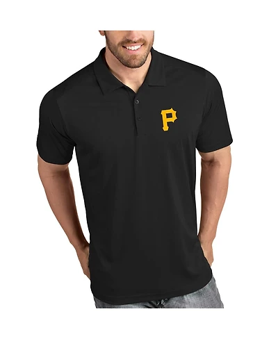 Antigua Men's Black Pittsburgh Pirates Tribute Polo