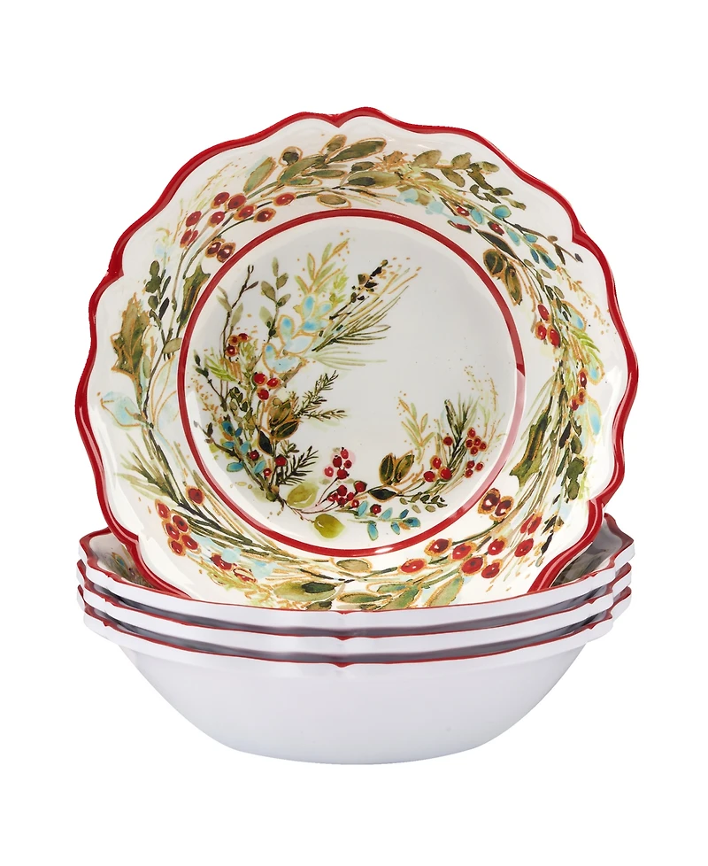 Certified International Christmas Gatherings All Purpose Bowls, Set of 4