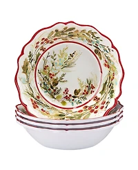 Certified International Christmas Gatherings All Purpose Bowls, Set of 4