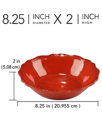 Certified International Red Crackle All Purpose Bowls, Set of 4