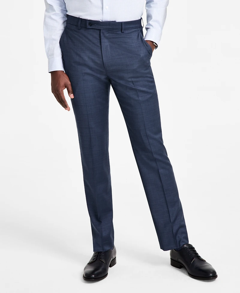 Calvin Klein Men's Slim-Fit Wool-Blend Stretch Suit Pants