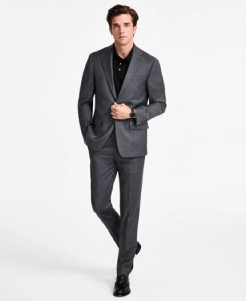 Calvin Klein Mens Slim Fit Wool Blend Stretch Suit Separates