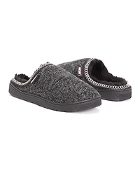 Muk Luks Men's Gabriel Clog Slippers, Black, S (8-9)