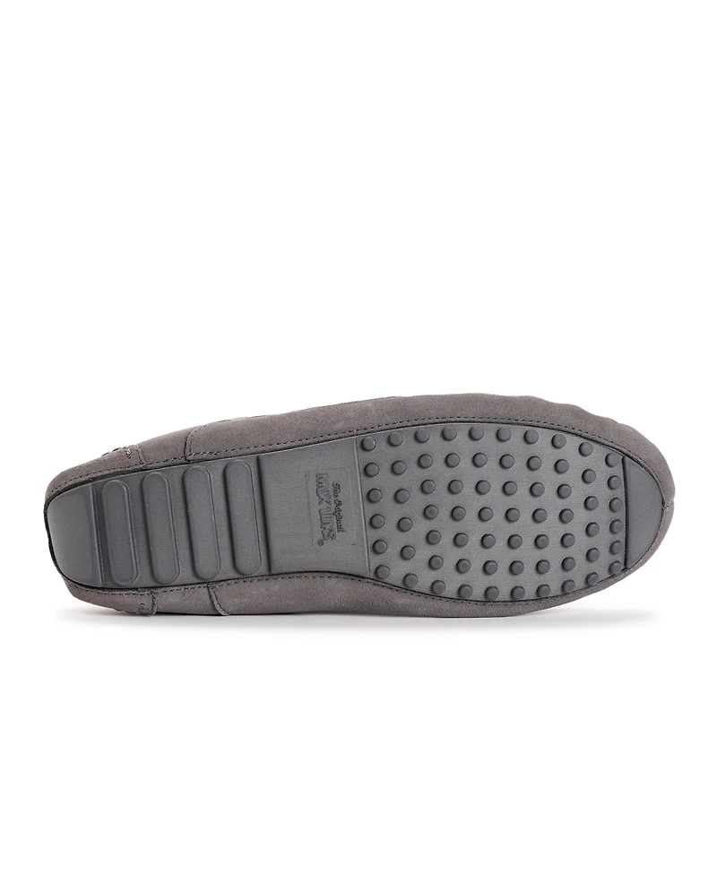 Muk Luks Men's Everett Moccasin Slippers, Ebony, 11