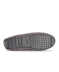 Muk Luks Men's Everett Moccasin Slippers, Ebony, 11