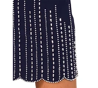 Msk Petite Embellished Cape-Overlay Shift Dress
