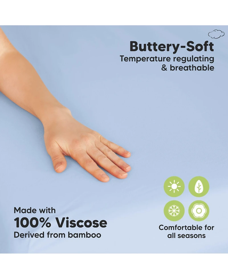 KeaBabies 2-Pack Mini Crib Sheets, Pack and Play Sheets Fitted, N Organic Fitted Sheet Cover