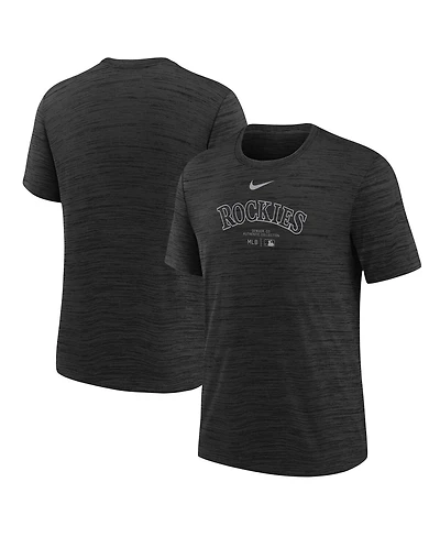 Nike Big Boys and Girls Black Colorado Rockies Authentic Collection Practice Performance T-Shirt