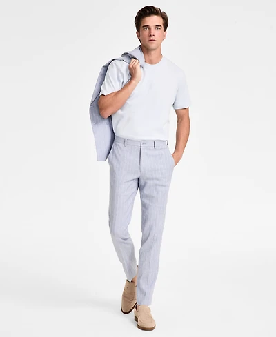 Calvin Klein Men's Slim-Fit Linen Suit Pants