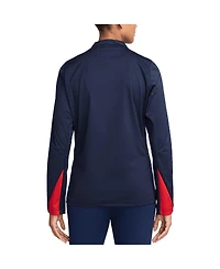 Nike Women's Navy Usmnt 2024 Strike Drill Performance Quarter-Zip Pullover Top