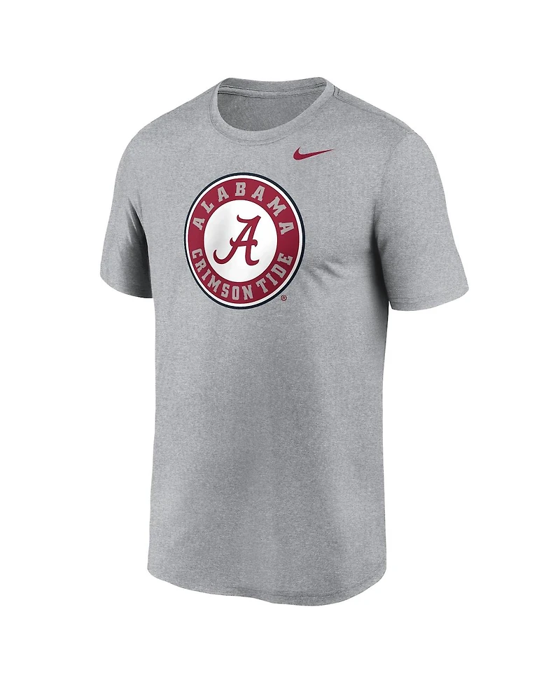 Nike Men's Heather Gray Alabama Crimson Tide Primetime Legend Alternate Logo T-Shirt