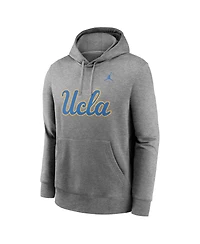 Jordan Men's Heather Gray Ucla Bruins Primetime Evergreen Club Fleece Pullover Hoodie