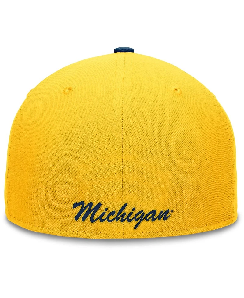 Top of the World Men's Maize/Navy Michigan Wolverines Rally Two-Tone Fitted Hat