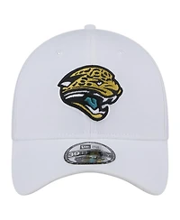 New Era Men's White Jacksonville Jaguars Throwback Iced 39THIRTY Flex Hat