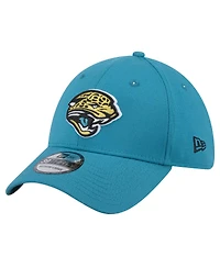 New Era Men's Teal Jacksonville Jaguars Throwback Logo Standard 39THIRTY Flex Hat