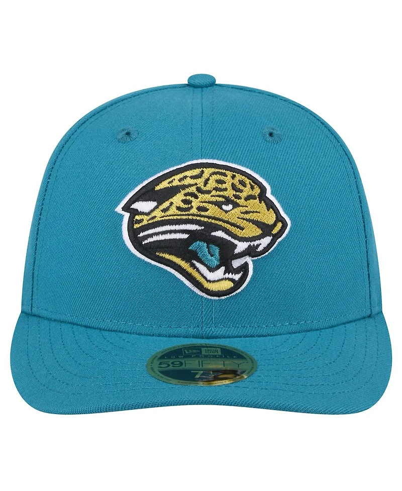 New Era Men's Teal Jacksonville Jaguars Throwback Logo Omaha Low Profile 59FIFTY Fitted Hat