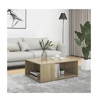 vidaXL Coffee Table Sonoma Oak 35.4"x26.4"x13" Engineered Wood