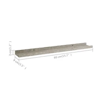 vidaXL Wall Shelves 2 pcs Concrete Gray 23.6"x3.5"x1.2"