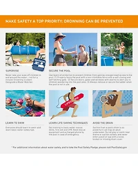 Intex 8.5ft x 26in Rectangular Frame Above Ground Backyard Swimming Pool, Blue