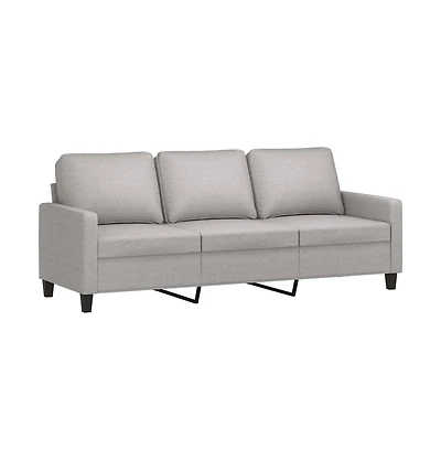 vidaXL 3-Seater Sofa Light Gray 70.9" Fabric