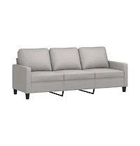 vidaXL 3-Seater Sofa Light Gray 70.9" Fabric