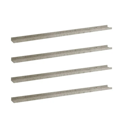 vidaXL Wall Shelves 4 pcs Concrete Gray 45.3"x3.5"x1.2"