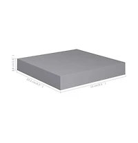 Floating Wall Shelves 4 pcs Gray 9.1"x9.3"x1.5" Mdf