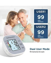 Cowin Blood Pressure Monitors Automatic Upper Arm Dual User