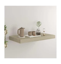 vidaXL Floating Wall Shelf Oak 19.7"x9.1"x1.5" Mdf