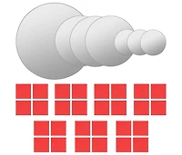 vidaXL 7 Piece Wall Mirror Set Round Glass