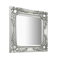 vidaXL Wall Mirror Baroque Style 15.7"x15.7"Silver
