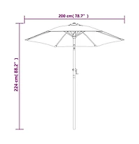 Garden Parasol Terracotta 78.7"x88.2" Aluminum
