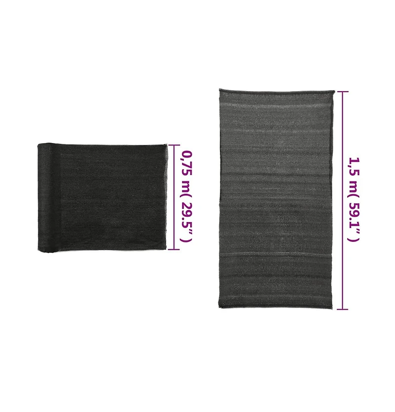 Privacy Net Hdpe 4.9'x32.8' Black