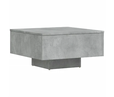Coffee Table Concrete Gray 23.6"x23.6"x12.4" Engineered Wood