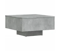 Coffee Table Concrete Gray 23.6"x23.6"x12.4" Engineered Wood