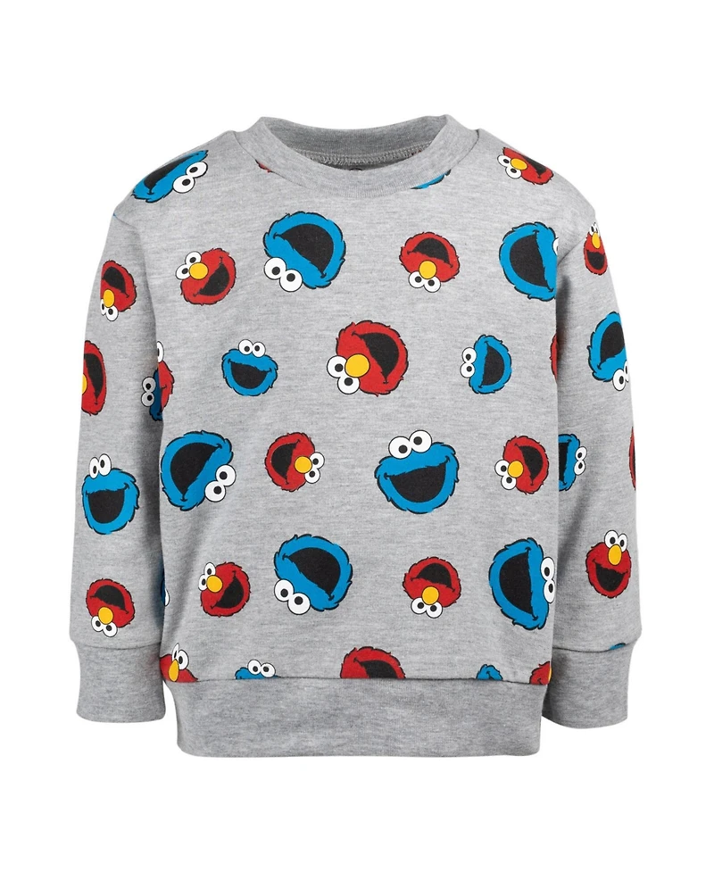 Sesame Street Baby Boys French Terry Sweatshirt and Pants Outfit Set
