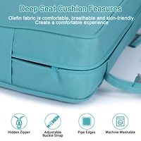 Aoodor 22'' x 24'' Outdoor Deep Seat Chair Cushion Set，Olefin Fabric Slipcover and Sponge Foam (Set of 2 Seats, 2 Backs, 2 Pillows）
