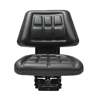 vidaXL Tractor Seat with Suspension Black
