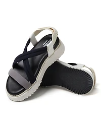 Dearfoams Women's Daylen Adjustable Strap Platform Sandal