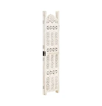 vidaXL Hand carved 3-Panel Room Divider White 47.2"x65" Solid Mango Wood