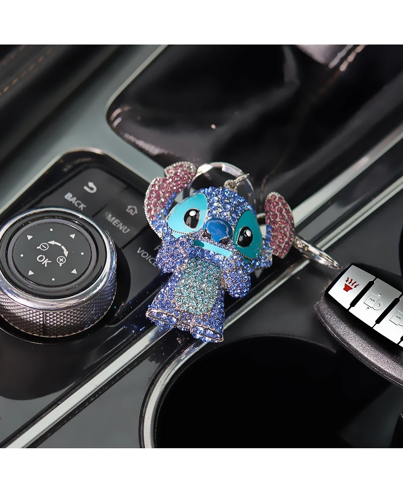 Disney Stitch Pave 3D Bling Keychain - Bag Charm, Backpack Accessories, Travel Collectible Gift Keychains