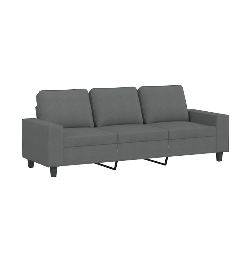 vidaXL 3-Seater Sofa Dark Gray 70.9" Fabric