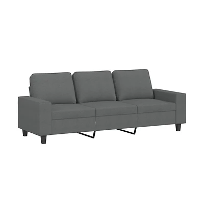 vidaXL 3-Seater Sofa Dark Gray 70.9" Fabric