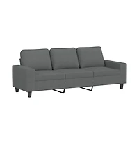 vidaXL 3-Seater Sofa Dark Gray 70.9" Fabric