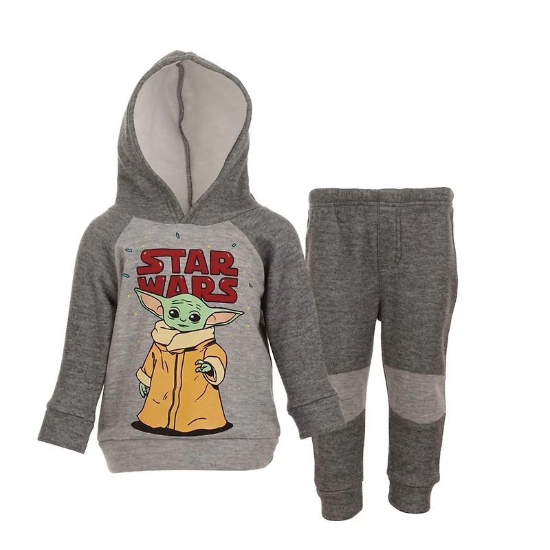 Starwars Toddler Boys Star Wars The Mandalorian Fleece Pullover Hoodie and Pants Outfit Set to (12 Months - 18-20)